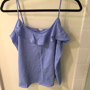 J.Crew Factory tank with ruffle trim, NWT